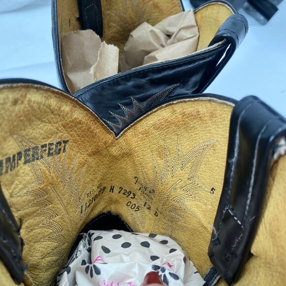 Tony Lama 12 brown black western leather cowboy boots